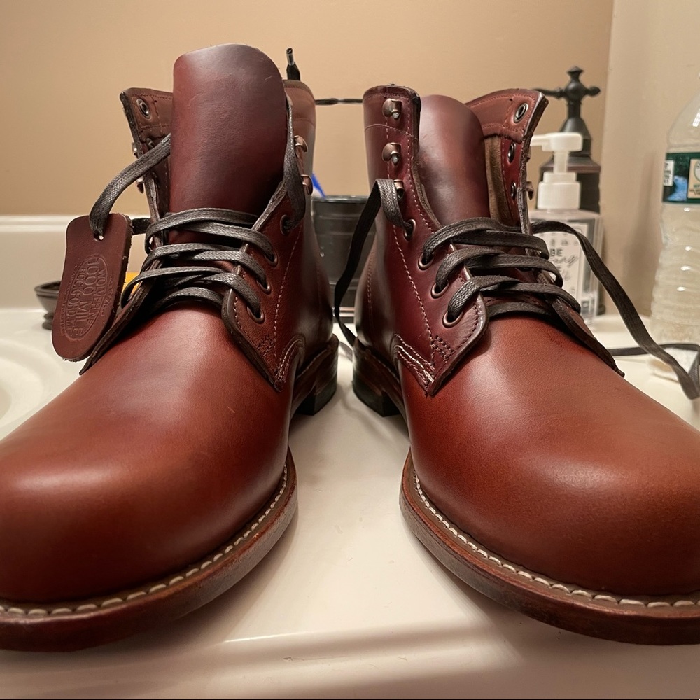 Wolverine 1000 mile boots Rust Horween Chromexcel 9.5D